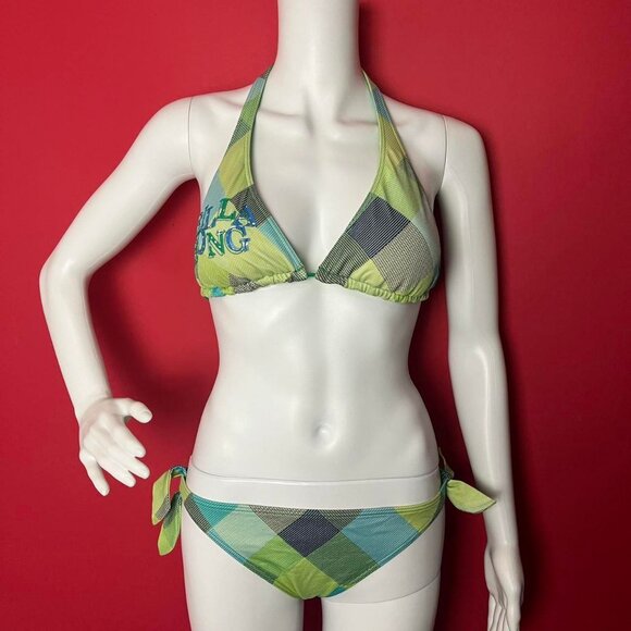 Billabong / Green and blue y2k reversible top bikini 💚💙 - Picture 1 of 6